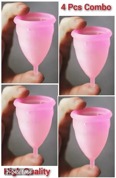 Combo Pack Menstrual Cup - Reliable Reusable Feminine Hygiene Solution for Easy Period Management | 100% Medical Grade Silicone | Protection Up to 8-12 Hour-Pink(1 Pcs)