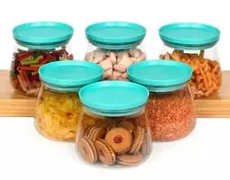 Combo Pack Plastic Matuki Container 6 Pcs Set Perfect for Storing Rice, Dal, Pulses, Cereals, Baking Supplies, Oats, Pasta, Nuts, Dry fruits-Blue-thumb3