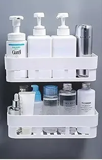 Wall Mounted Multi Use Bathroom Shelf, Combo-thumb2