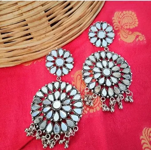 Fashion Oxidize Mirror Boho Look Party Wear Stylish Earring for Girls Women