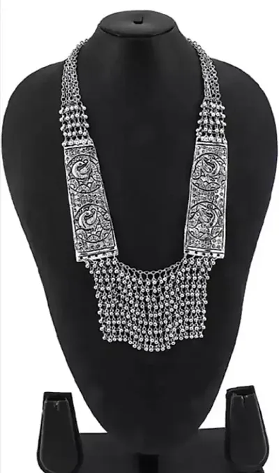 Fashion Oxidize Beaded Color Raani Haar Necklace for Girls Women