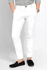 Stylish Lycra Solid Trouser For Men-thumb1