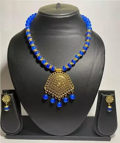 Festive Wear Alloy Fancy Necklace Set