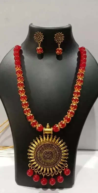 Festive Wear Alloy Fancy Necklace Set