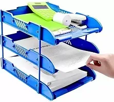 Wishku 3 Compartments plastic Tray Blue-thumb1