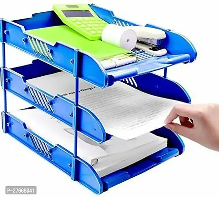 Wishku 3 Compartments plastic file storage Multicolor-thumb3