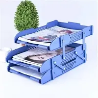 Wishku 3 Compartments plastic Tray Blue-thumb2