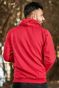 Comfortable Red Fleece Hoodies For Men-thumb1