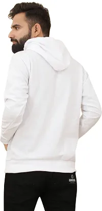 Comfortable White Fleece Hoodies For Men-thumb1