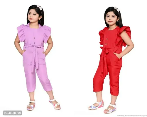 Stylish Girls Cotton Blend Clothing Set Pack of 2