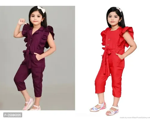 Stylish Girls Cotton Blend Clothing Set Pack of 2