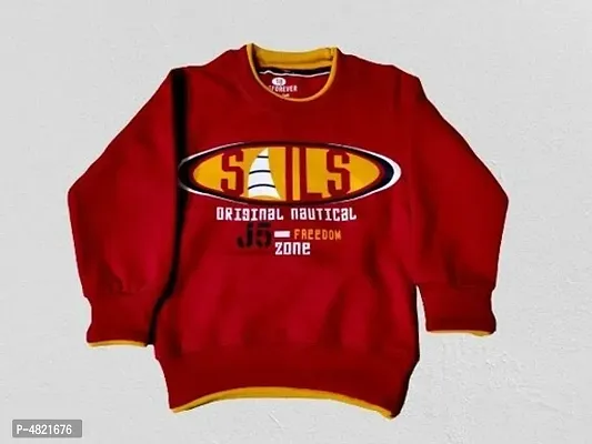 RED ROUND NECK SWEATSHIRTS FOR BOYS-thumb0
