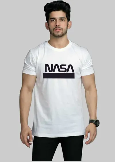 Men's Cotton Printed Round Neck T Shirt