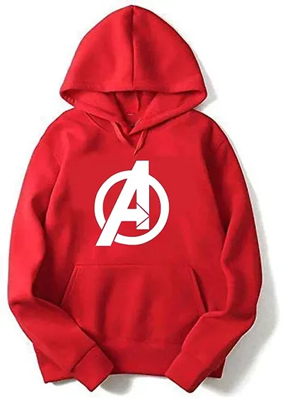 Shimas Mens Winter Flesse Hooded Sweatshirts With Avenger Print