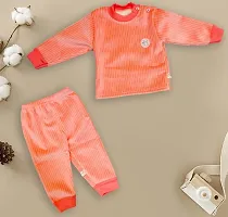 Harry Presents Kids Winter Wear Clothing Set Baby Boys and Girls Unisex Soft And Comfortable Velvet Woolen Full Sleeves T-Shirt and Pajama Clothing Set (PINK)-thumb2