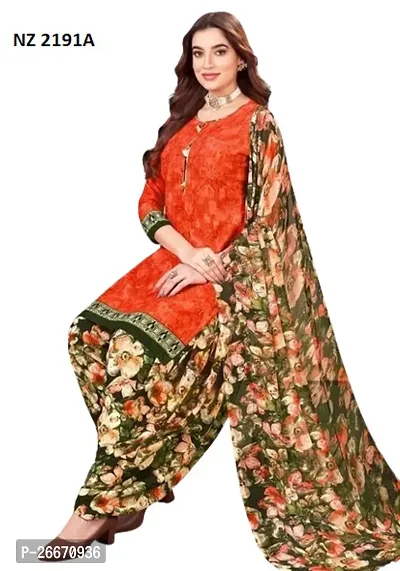 Classic Synthetic Dress Material with Dupatta-thumb0