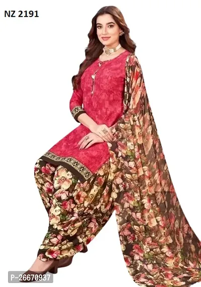 Classic Synthetic Dress Material with Dupatta