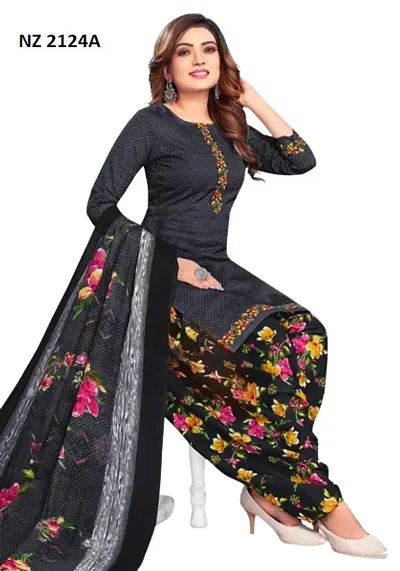 Stylish Synthetic Dress Material with Dupatta