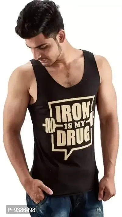 Men Printed Casual Gym Vest-thumb0