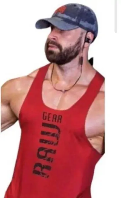 MASCARI Men's Regular Sleeveless Polyester Vest | Anti-Microbial | Anti Odor, Breath tech Super Soft & Comfort Fit Gym Vest for Workout MASCARI_P