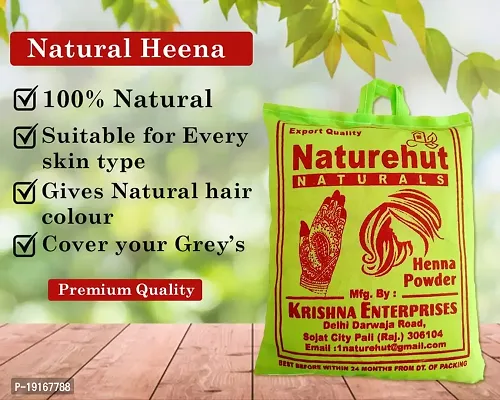 NATUREHUT Natural Henna/Mehandi Powder for Hair Colour  Mehndi Design (1 KG)-thumb2
