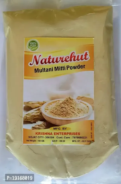 NATUREHUT Natural Multani Mitti Powder fullers earth multani mitti powder for face pack|Skin Whitening| Bentonite Clay organic|Face Pack Powder for Glowing Dry Skin|200 Grams-thumb2