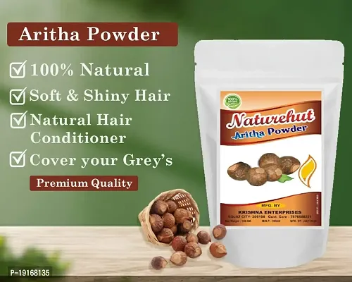 NATUREHUT Natural Aritha Powder for Hair (Reetha/Soapnut Powder), Natural Organic Herbs, Hair Strengthening, Shine, Conditioning (50 G)-thumb5