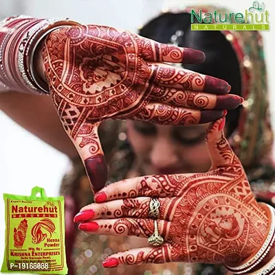 NATUREHUT Natural Henna/Mehandi Powder for Hair Colour  Mehndi Design (500 G)-thumb5