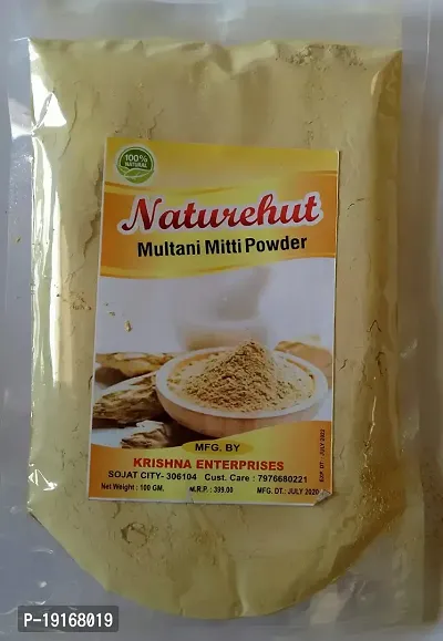 NATUREHUT Natural Multani Mitti Powder fullers earth multani mitti powder for face pack|Skin Whitening| Bentonite Clay organic|Face Pack Powder for Glowing Dry Skin|200 Grams-thumb3