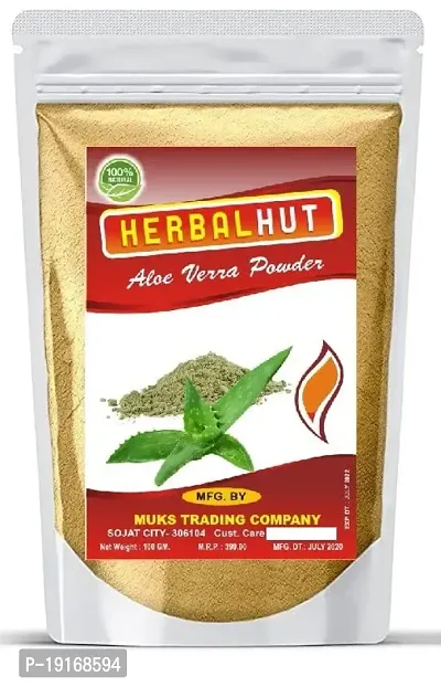 Herbulhut Naturals 100% Natural Aloe Vera Leaf Powder 100 GM)