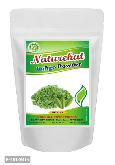 Naturehut Indigo Powder (Indigofera Tinctoria) Organic For Hair Pure Neel Powder For Natural Hair Colorant Black/Brown Hair  Beard Dye/Color-thumb0