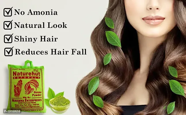 Naturehut Henna Natural Powder for Hair - 200 gm | Natural Conditioning  Anti-Dandruff | Control Hair Fall, Natural Henna Hair Colouring for Women and Men | Henna Powder for Hair Growth-thumb3