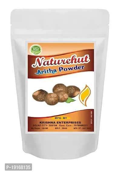 NATUREHUT Natural Aritha Powder for Hair (Reetha/Soapnut Powder), Natural Organic Herbs, Hair Strengthening, Shine, Conditioning (50 G)