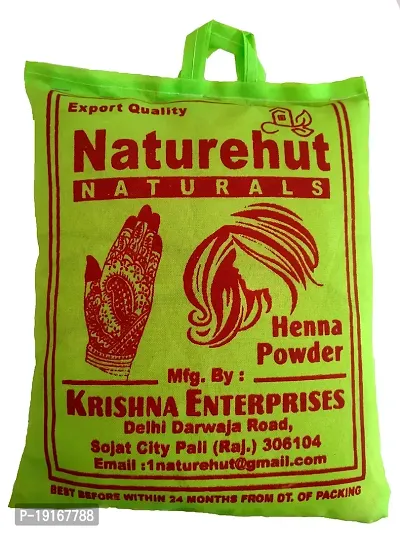NATUREHUT Natural Henna/Mehandi Powder for Hair Colour  Mehndi Design (1 KG)-thumb0