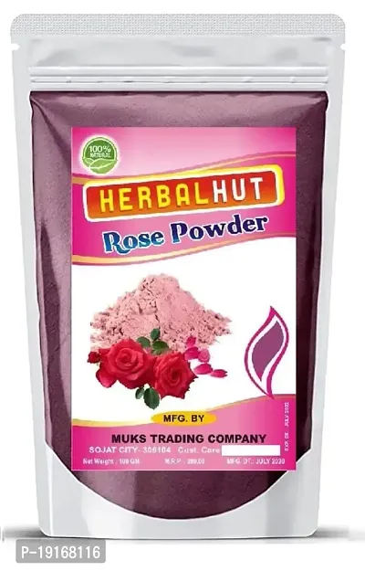 Herbulhut Naturals 100% Pure Rose Petals Powder | Rose Petals Powder for Face | Rose Petals Powder Organic | Rose Petals Powder for Skin | No Added Chemicals (100 GM)