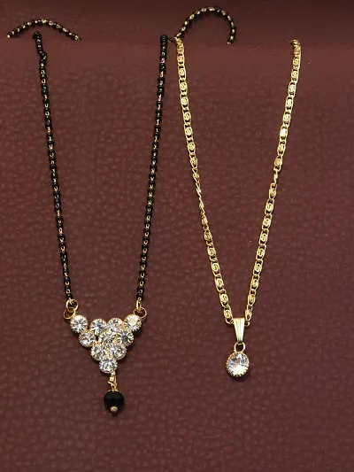 new fency latets mangalsutra and chain combo