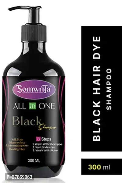 3 in 1 Hair Dye Instant Black Hair Shampoo for Women  Men 100% Coverage Shampoo 300ml