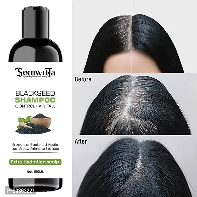 SOMWRITA Pure  Natural Blackseed Shampoo - For Great Shine And Luster Hair 100ml.