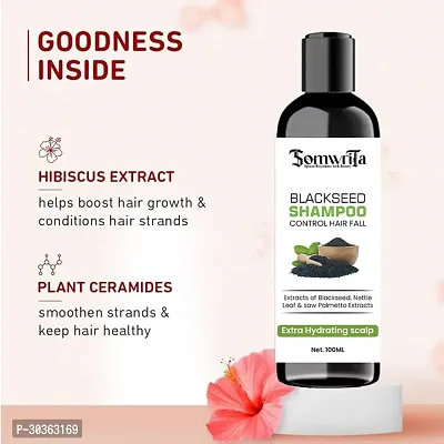 SOMWRITA Pure  Natural Blackseed Shampoo - For Great Shine And Luster Hair 100ml.