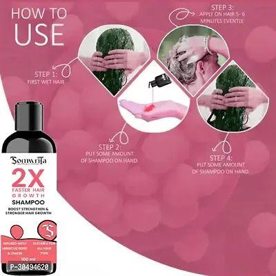 SOMWRITA 2X Faster Hair Growth With Hibiscus, Rose, And Onion - 100ml-thumb2