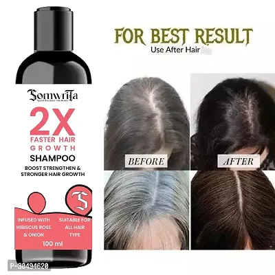 SOMWRITA 2X Faster Hair Growth With Hibiscus, Rose, And Onion - 100ml-thumb3