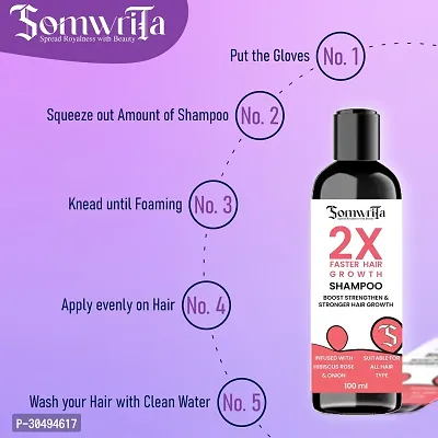 SOMWRITA 2X Faster Hair Growth With Hibiscus, Rose, And Onion For Strengthen and strong hair- 100ml-thumb3