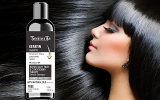 SOMWRITA's New Instant Anti-Frizz Therapy Smooth  Silk Keratin Shampoo For Men  Woman Use 100ml(Pack of 1)-thumb1