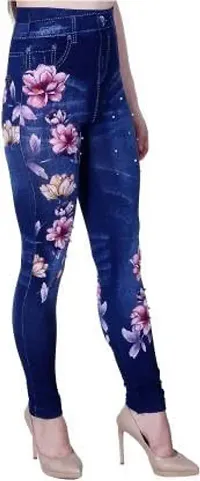 Jeans and Jegging for Women and Girl MOTI Maron Flower PRINT26-thumb1