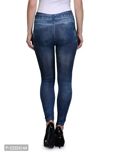 Jeans and Jegging for Women and Girl Navy Damage Print-thumb3