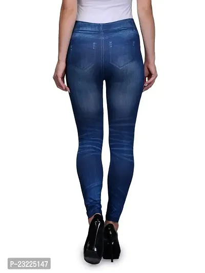 Jeans and Jegging for Women and Girl Blue Plain-thumb2