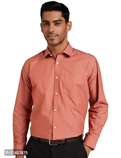 Stylish Polyester Solid Long Sleeve Formal Shirt For Men