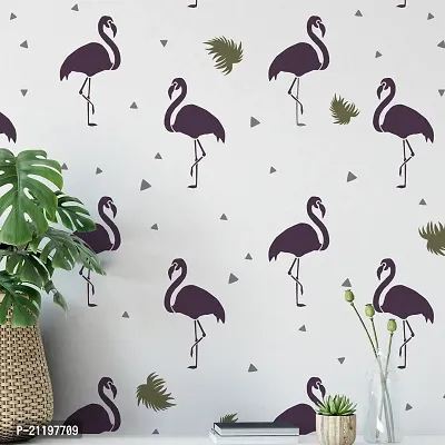 Flamingo Pattern Wall Stencil-thumb0