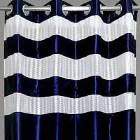 Long Crush Curtains,Pack of 2,Colour Blue 7 feet-thumb1