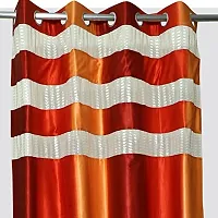 Home Curtains,Size 7 ft Colour Maroon,Pack of 2-thumb1